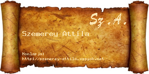 Szemerey Attila névjegykártya